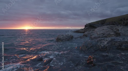 Sunset at Polurrian Bay, Cornwall, England.
(Shot on Arri Alexa Mini LF) photo