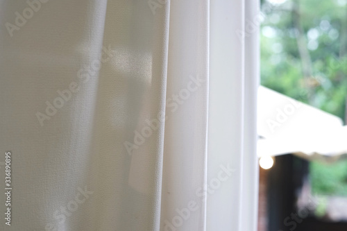 Clear woven white curtain background