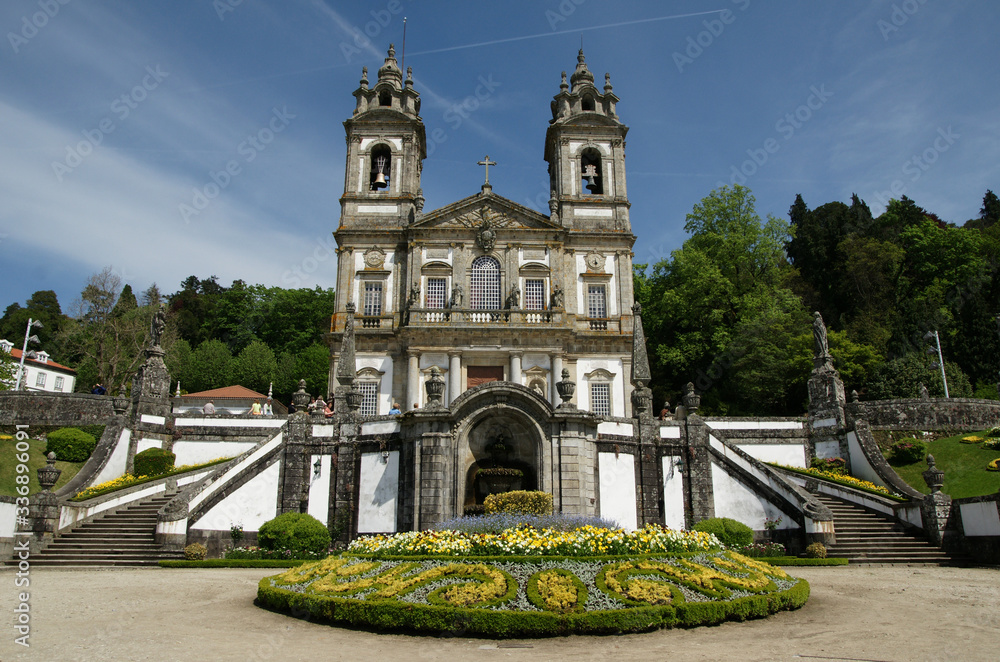 Bom Jesus do Monte Church - stairs - outside of Braga, Portugal