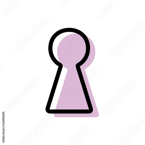 Key hole vector logo icon design template elements