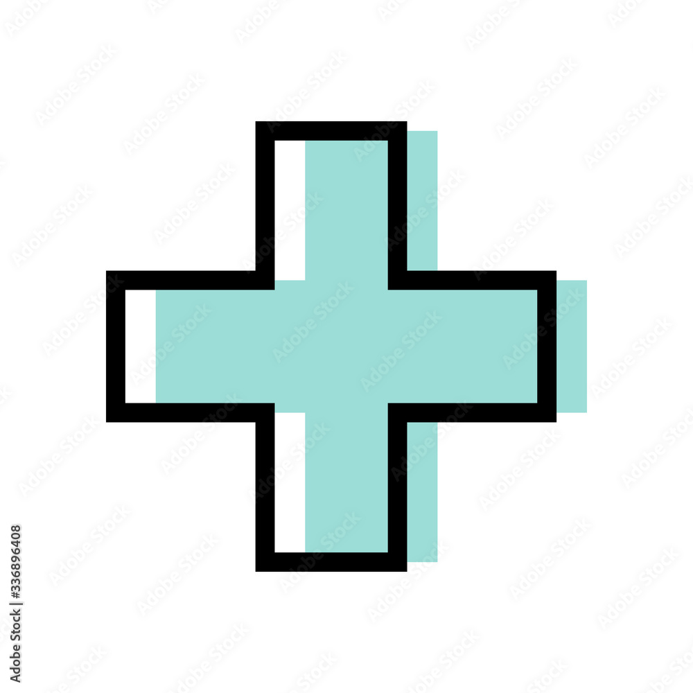 Abstract cross symbol, positive logo icon design Abstract cross symbol, positive logo icon design