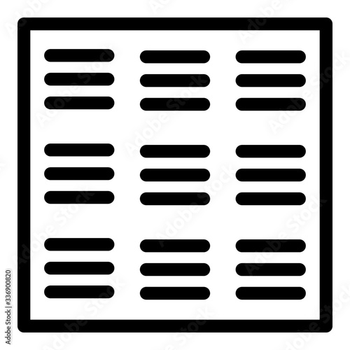 Sidewalk paving icon. Outline sidewalk paving vector icon for web design isolated on white background