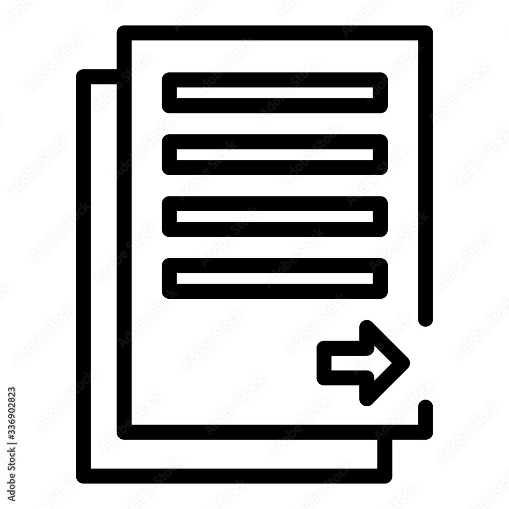 Office report icon. Outline office report vector icon for web design isolated on white background Office report icon. Outline office report vector icon for web design isolated on white background