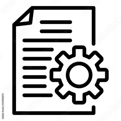 Company system report icon. Outline company system report vector icon for web design isolated on white background