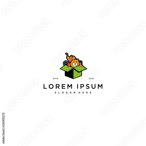 toy box logo design concept vector