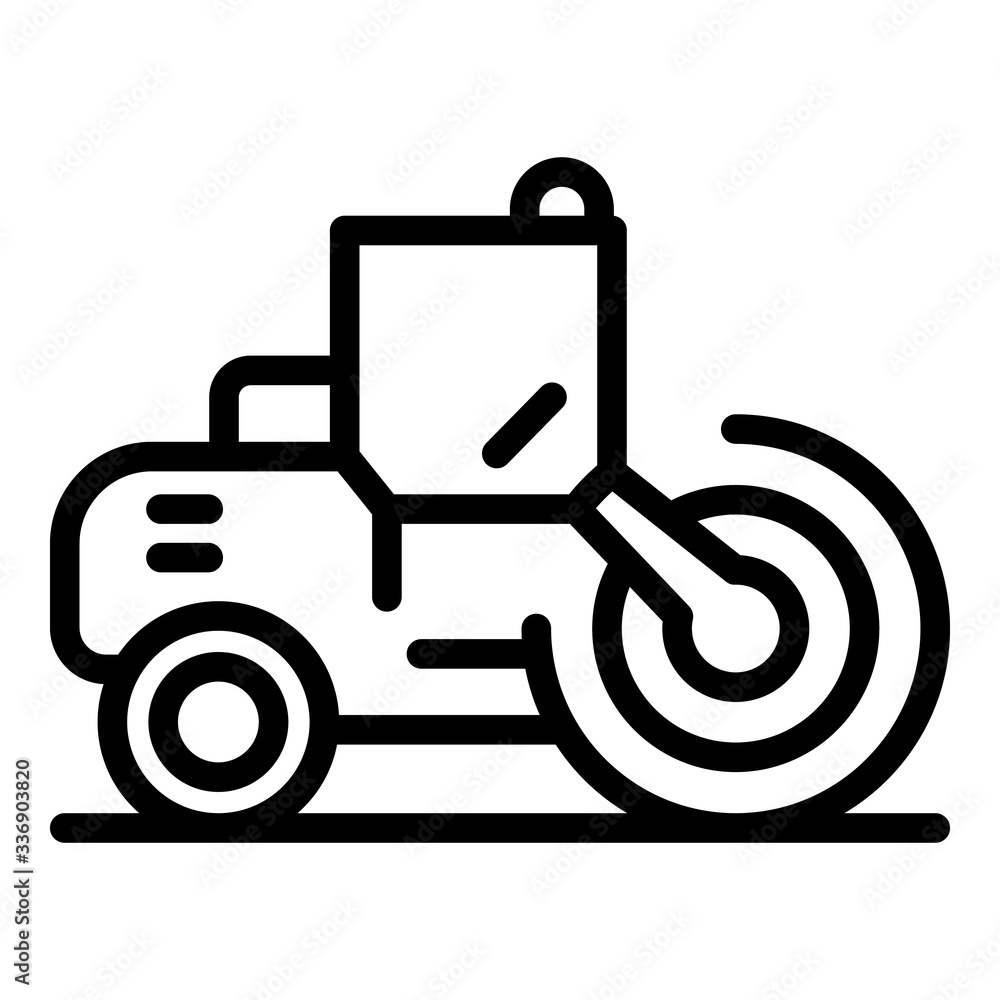 Business road roller icon. Outline business road roller vector icon for web design isolated on white background Business road roller icon. Outline business road roller vector icon for web design isolated on white background