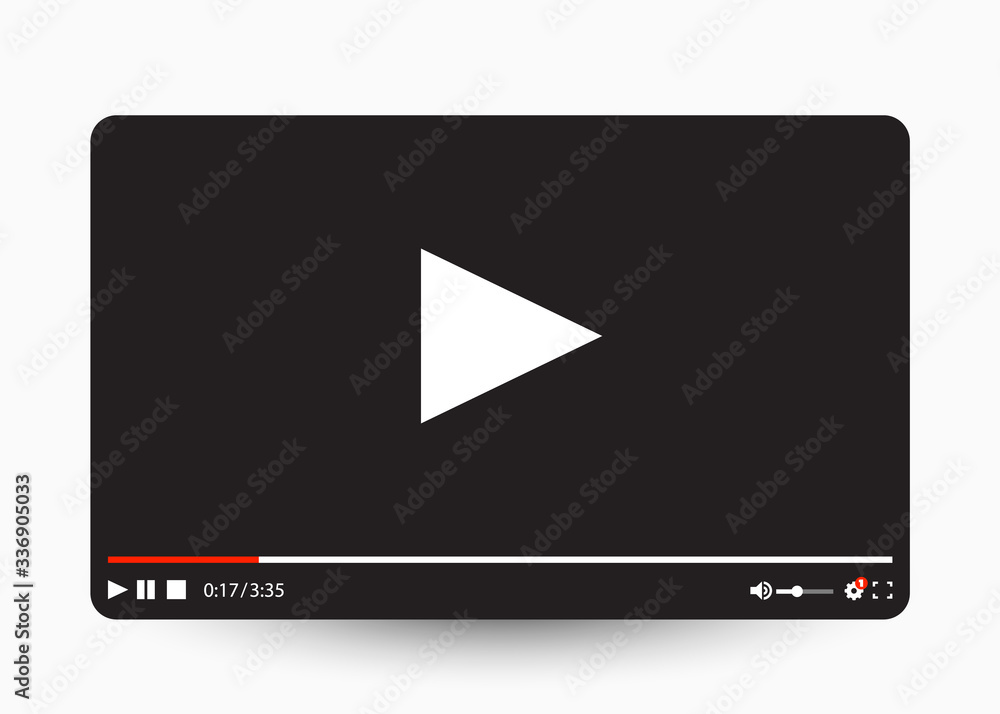 Flat video player template for web and mobile apps. Flat video player template for web and mobile apps.