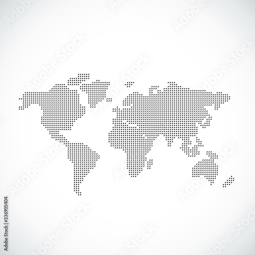 Vector Dotted World Map Background Light and Dark for Presentations. Continents: Europe, Asia, Australia, America, Africa © overlays-textures
