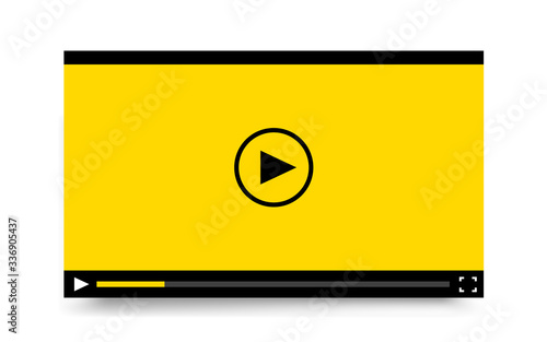 Flat video player template for web and mobile apps.