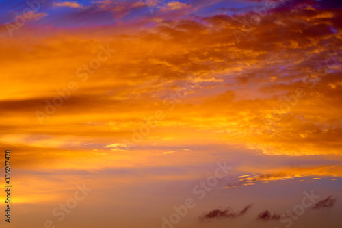 Incredibly colorful sunset on the tropical beach. Abstract nature background. © Ruslan Kokarev