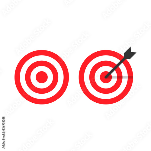 Vector Flat Design Target Illustrations