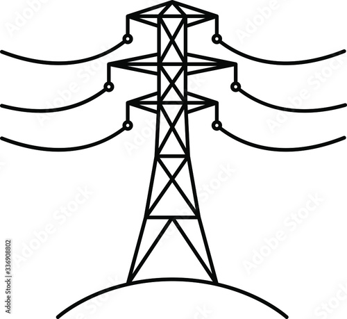 An illustration icon of an Electricity Pilon