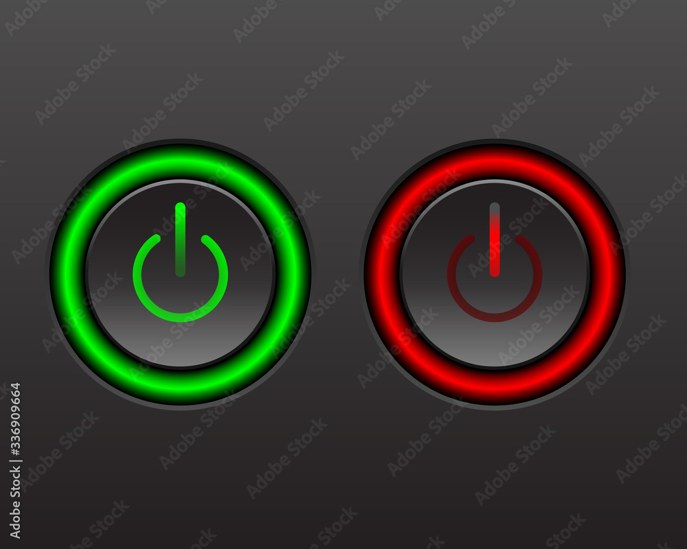 illustration vector graphic of button on off illustration vector graphic of button on off
