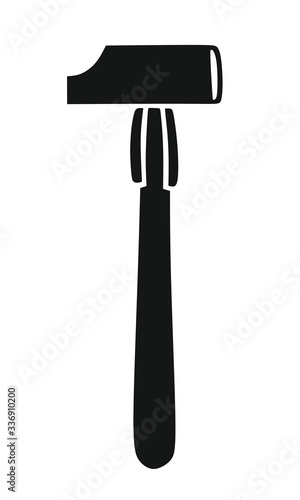 Hammer, Hämmern, Handwerker, Handwerkszeug, Gerätschaft, 
Service, Icon, Zeichen, Symbol, Piktogramm, Label, button, Piktogramme, 