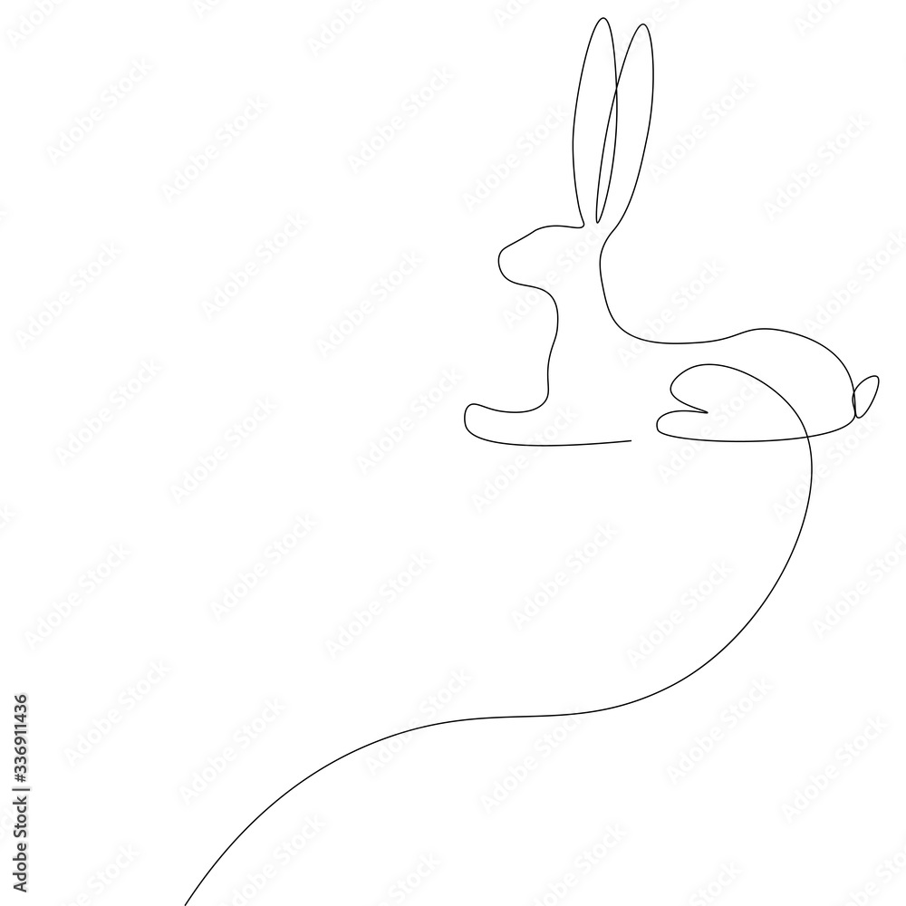 Easter bunny on white background, vector illustration Easter bunny on white background, vector illustration