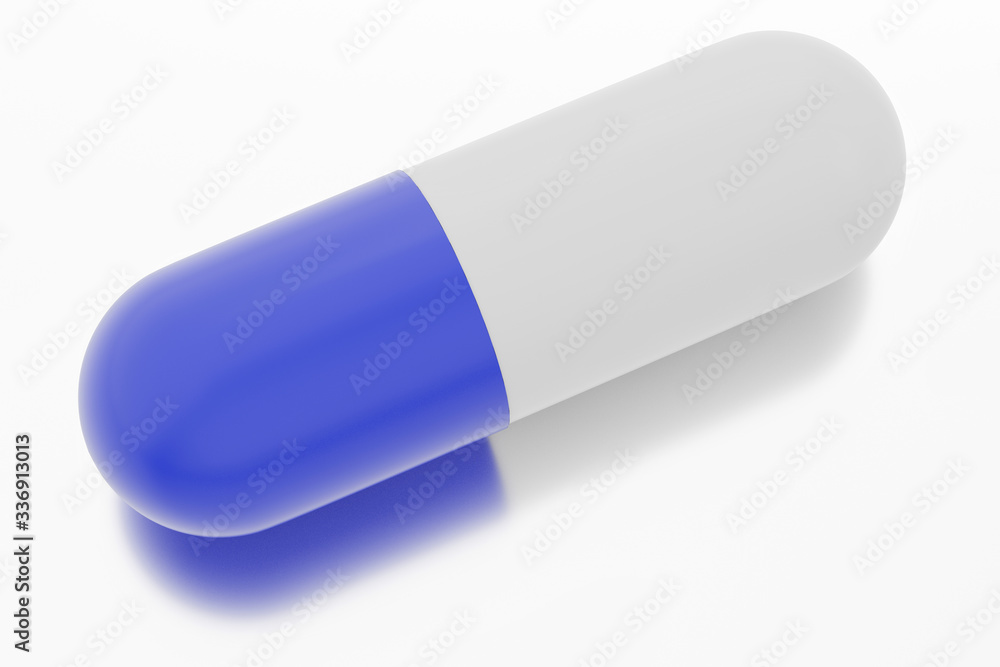 Capsule di medicinali su sfondo bianco. Farmaci per confezione in blister.. Capsule di medicinali su sfondo bianco. Farmaci per confezione in blister..