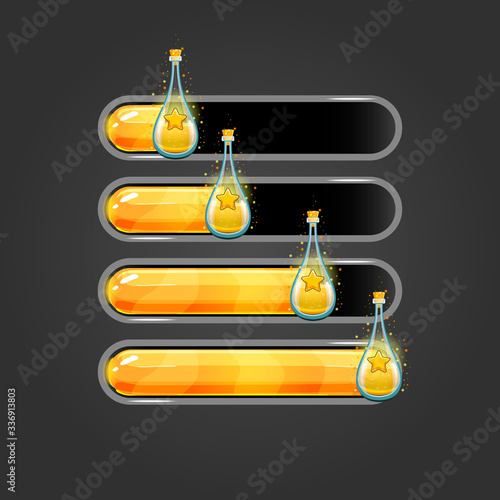 Set of bar downloader with elixir bottles photo