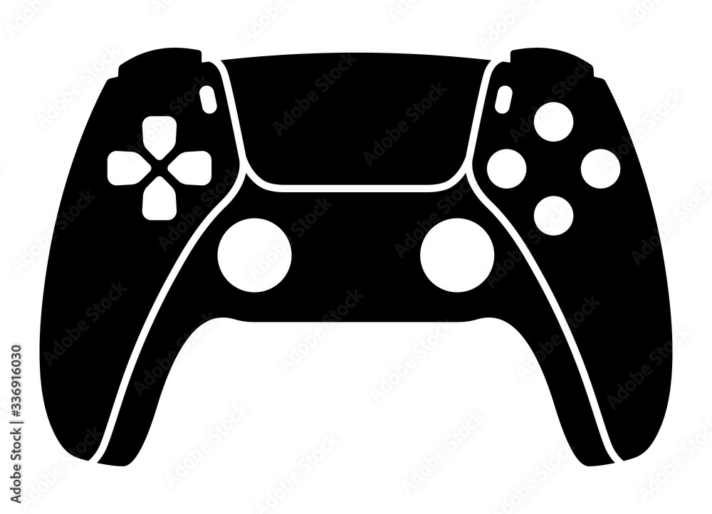 Next generation game controller or gamepad flat vector icon for gaming apps and websites - obrazy, fototapety, plakaty 