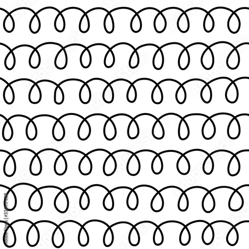 Loop hand drawn seamless pattern