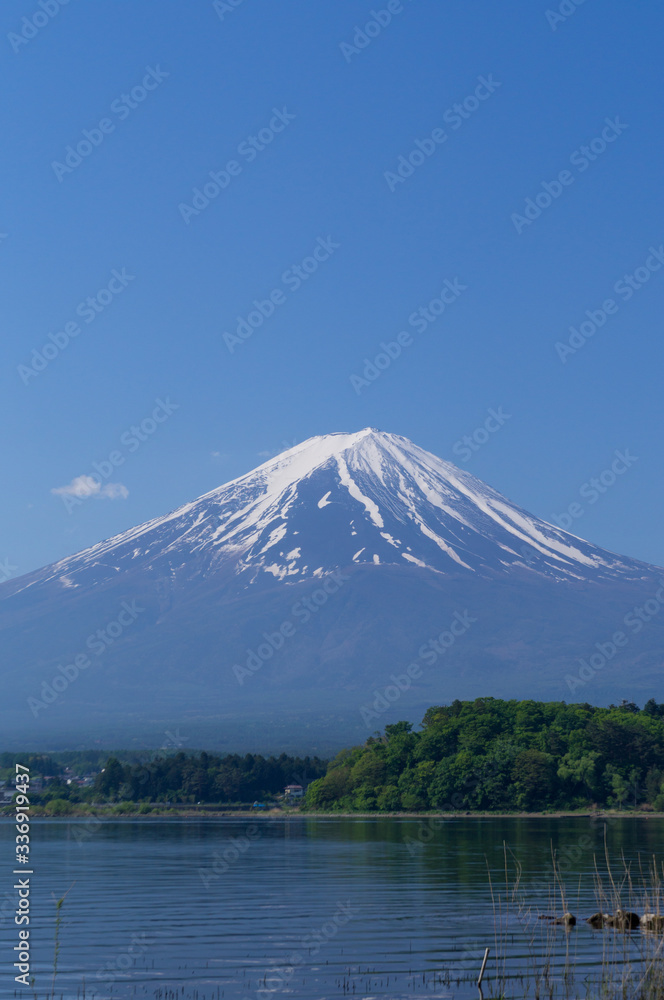 河口湖と富士山
