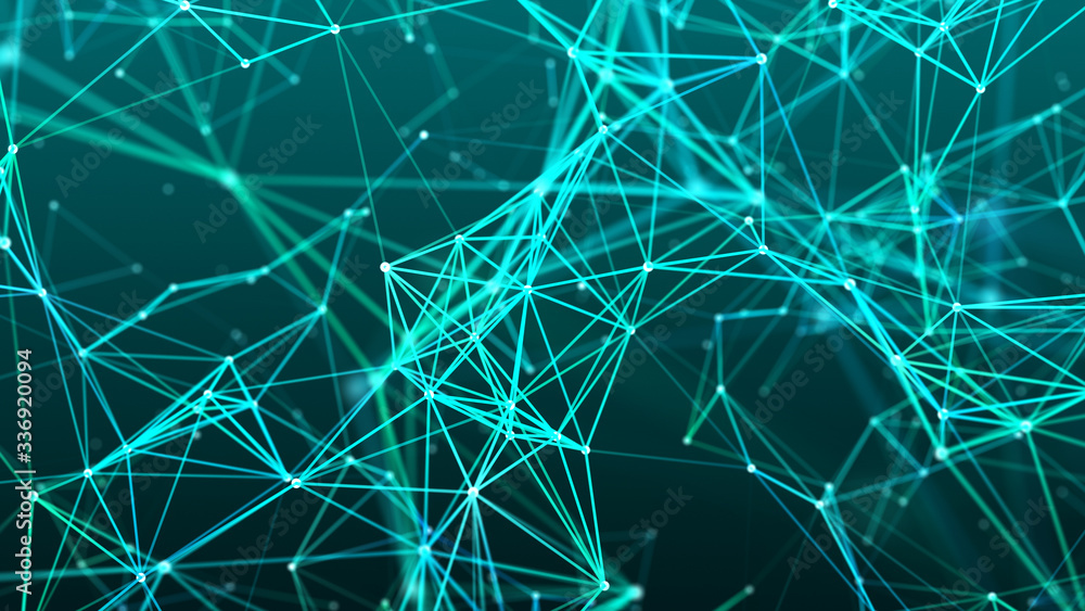 Digital plexus of glowing lines and dots. Abstract background. 3D rendering. Network or connection. 3d rendering. Digital plexus of glowing lines and dots. Abstract background. 3D rendering. Network or connection. 3d rendering.