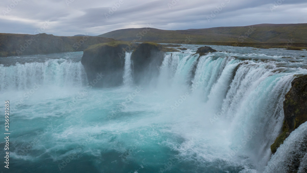 Godafoss waterfall. Beautiful landscape in Iceland. Godafoss waterfall. Beautiful landscape in Iceland.