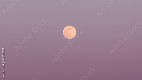 Full moon rising timelapse. Beautiful sunset landscape