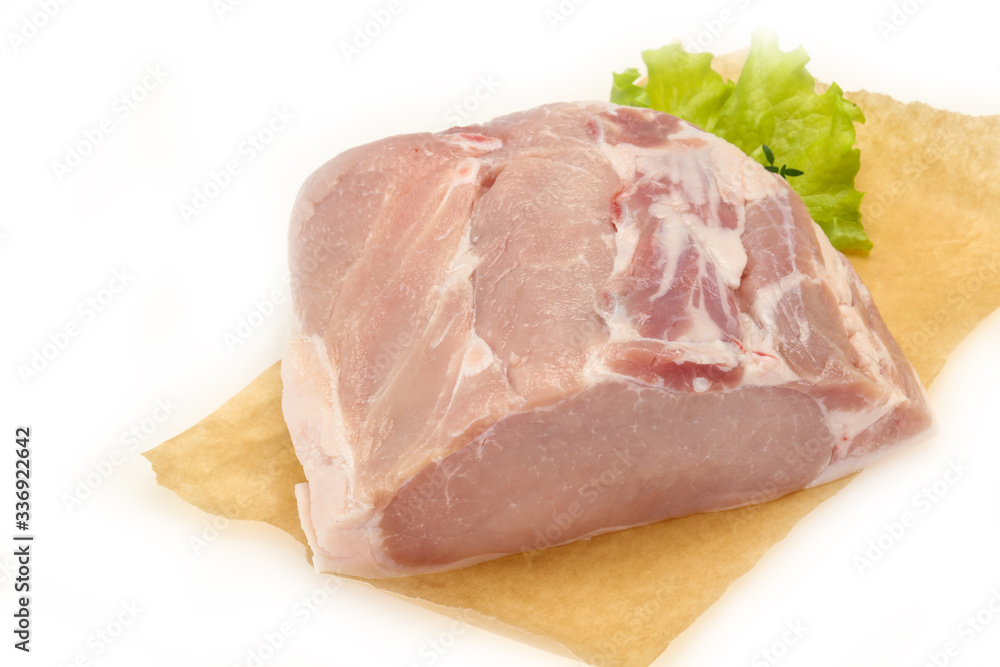 Raw pork meat piece for cooking Raw pork meat piece for cooking