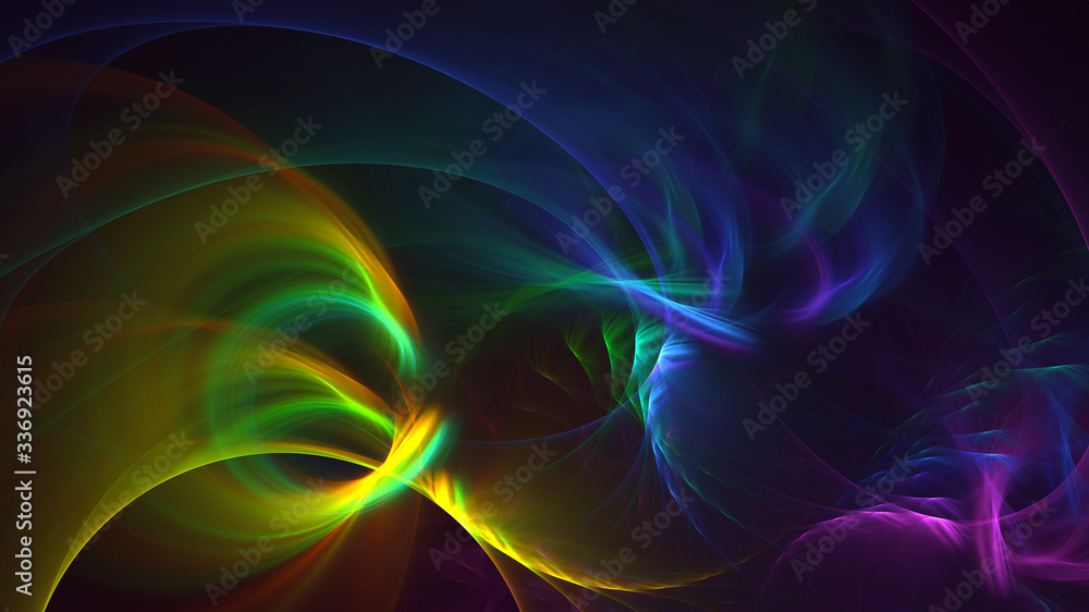 3D rendering abstract fractal light background 3D rendering abstract fractal light background