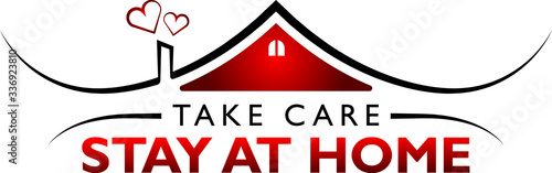 Take care stay at home vector icon. take care of stay at home symbol. Stay Safe coronavirus awareness campaign for the public to take care of yourself