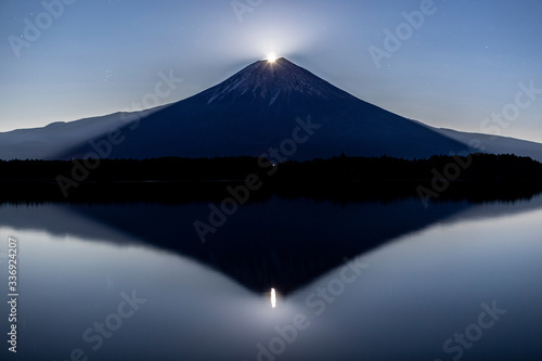 田貫湖から望むパール富士 photo