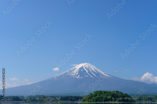 河口湖と富士山