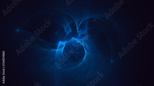 3D rendering abstract fractal light background