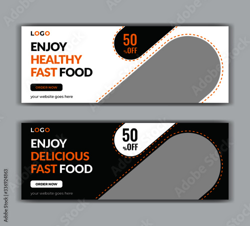 Food restaurant facebook cover timeline banner design