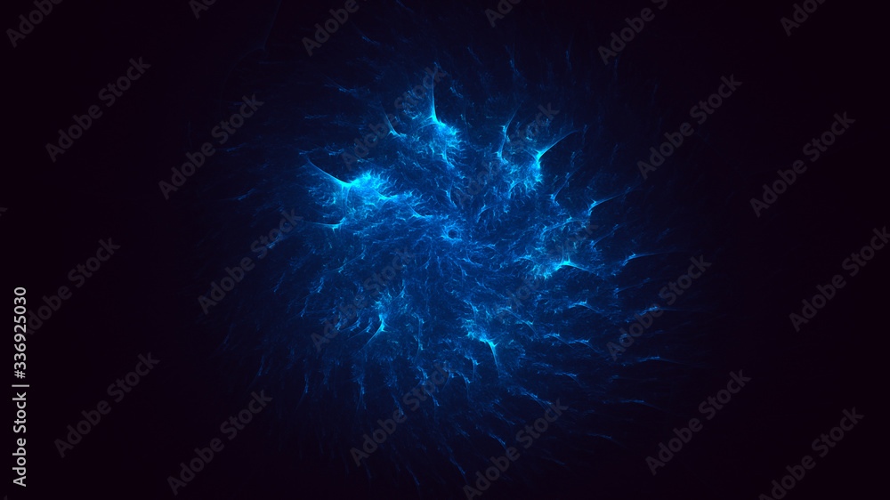 Fototapeta premium 3D rendering abstract fractal light background