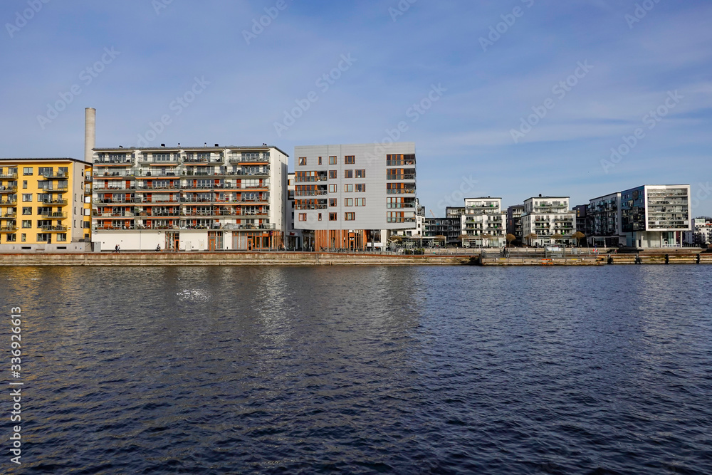Obraz premium Sztokholm, Szwecja Ekologiczne sąsiedztwo Hammarby Sjostad.