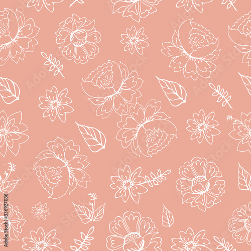 Floral pattern for the design of your fabric. design of bed linen. Illustration for home textiles. hand-drawn vector patterns.