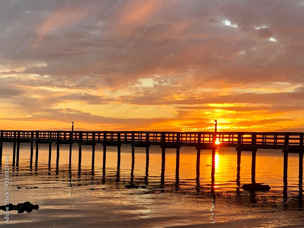 Sunset on the Peace River in Port Charlotte, Florida