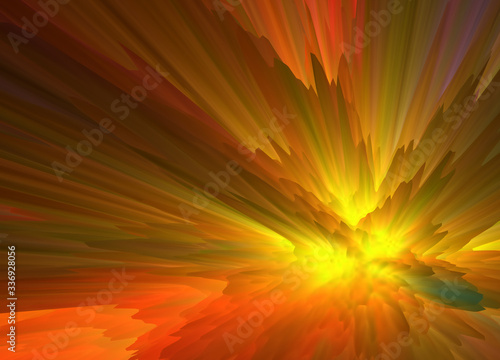 Abstract 3D explosion illustratoin. Colorful graphic design. Hight resolution creative background. Wallpaper for your Desk table. 