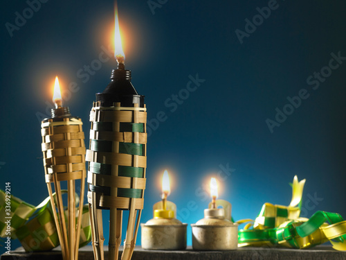 oil lamp for ramadan festive photo