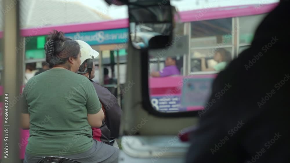 road rush hour in Bangkok with tuktuk road rush hour in Bangkok with tuktuk