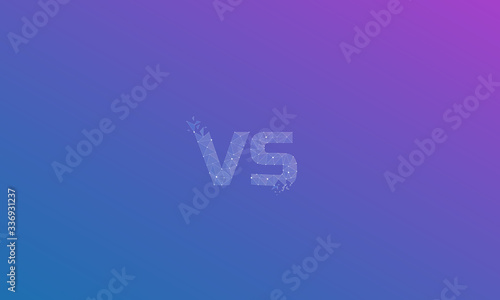 transparent polygonal versus logo vs letters for sports and fight competition. Battle vs match, game concept competitive vs. Vector illustration
