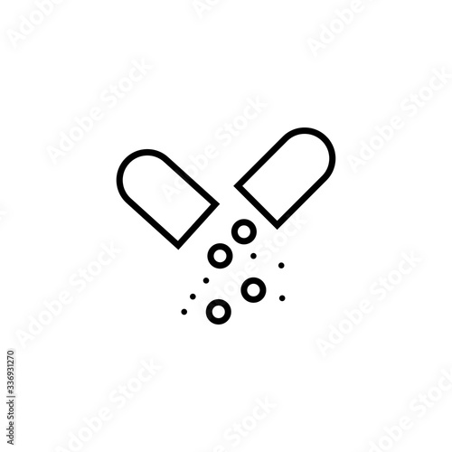 Antibiotics icon. Virus icon. Tablets icon. Trendy Flat style for graphic design, Web site, UI. EPS10. - Vector illustration