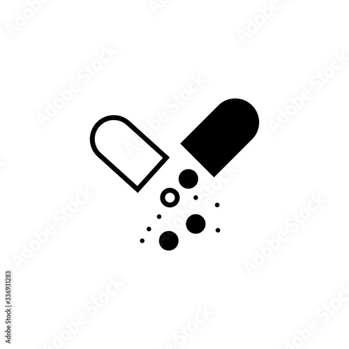 Antibiotics icon. Virus icon. Tablets icon. Trendy Flat style for graphic design, Web site, UI. EPS10. - Vector illustration
