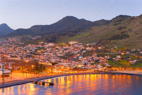 Madeira coast town twilight...