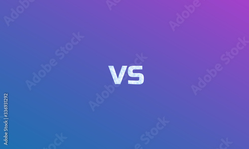 white polygonal versus logo vs letters for sports and fight competition. Battle vs match, game concept competitive vs. Vector illustration