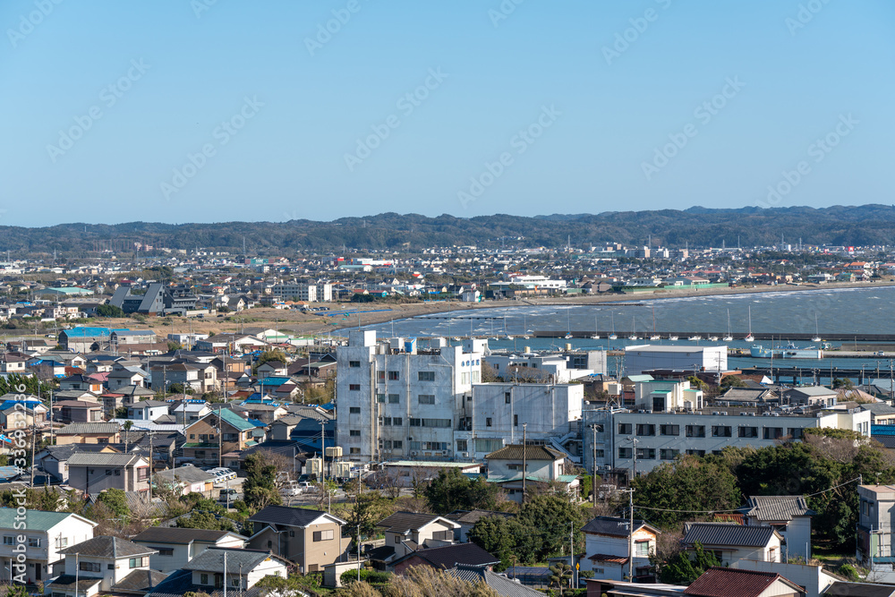 大福寺・崖観音から見る館山市街の風景