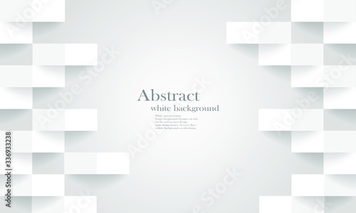 Abstract white background. White abstract texture. Vector background 3d paper art style can be used in cover design, book design, poster, flyer, cd cover, website backgrounds or advertising.