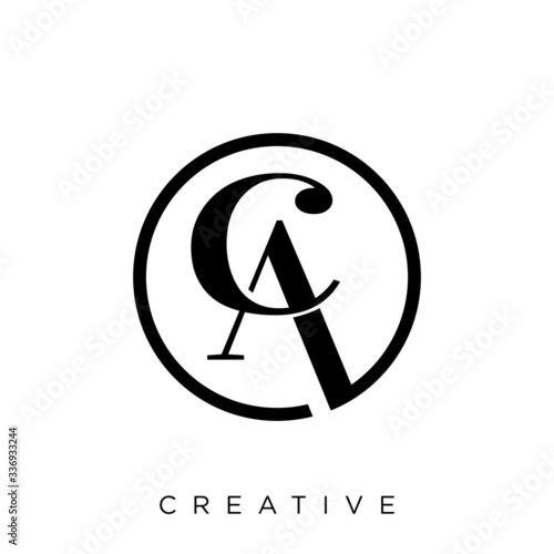 ca luxury logo design vector