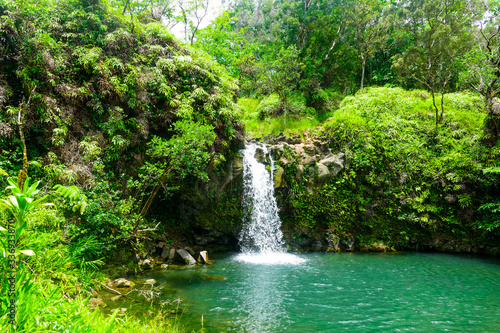Hidden waterfall on Maui, Hawaii